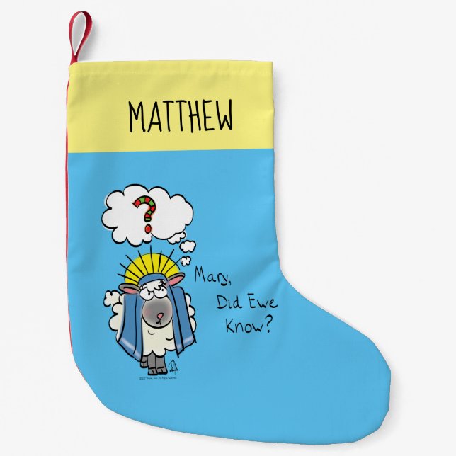 Funny Christlich Christmas Niedliche Schafe Kleiner Weihnachtsstrumpf (Vorderseite)
