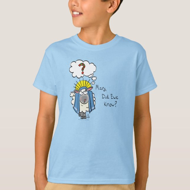Funny Christlich Christmas Niedliche Schafe T-Shirt (Vorderseite)