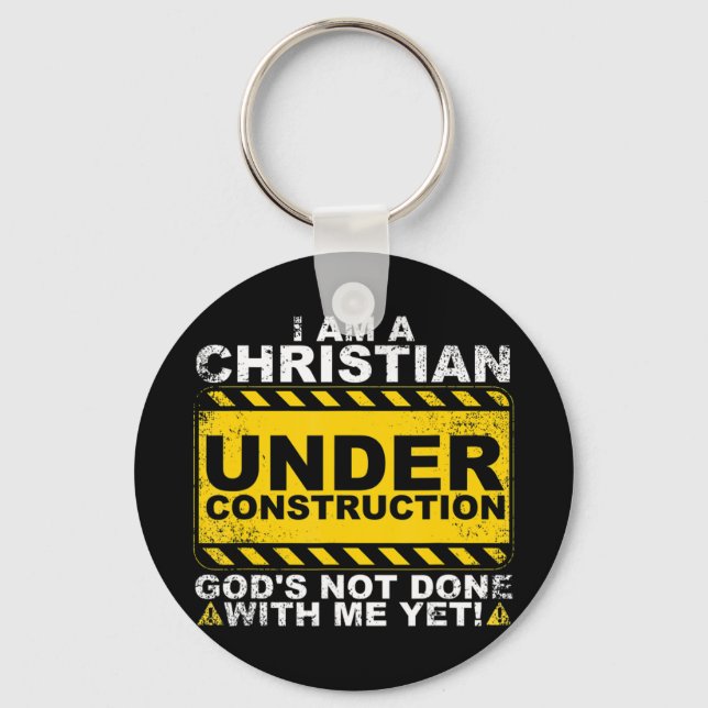 Funny Christlich unter Baugift katholisch Schlüsselanhänger (Vorderseite)