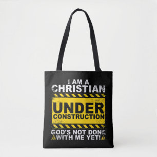 Funny Christlich unter Baugift katholisch Tasche