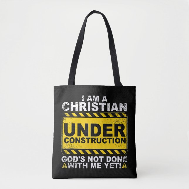 Funny Christlich unter Baugift katholisch Tasche (Vorderseite)