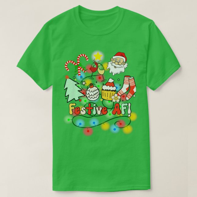 Funny Christmas Af T-Shirt (Design vorne)