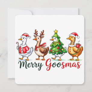 Funny Christmas Albern Gänse Einladung