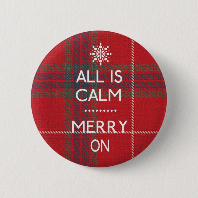 Funny Christmas alles ist ruhig ID588 Button (Vorderseite)