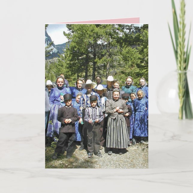 FUNNY CHRISTMAS AMISH GRETTING CARD KARTE (Vorderseite)