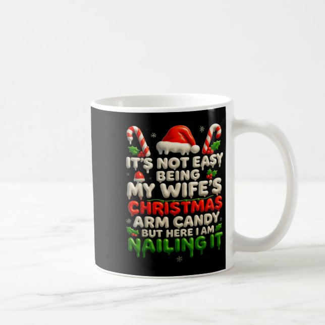 Funny Christmas Arm Candy Husband Holiday Couple H Kaffeetasse (Rechts)