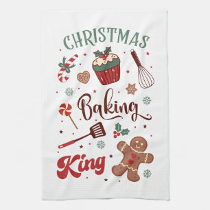 Funny Christmas backen King word art Geschirrtuch