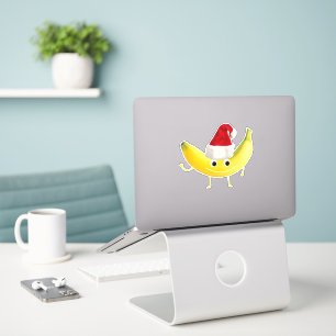 Funny Christmas Banana Aufkleber