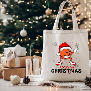 Funny Christmas Basketball Dabbing Tragetasche