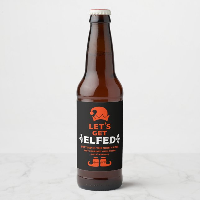Funny Christmas Beer Labels Bierflaschenetikett (Vorderseite)