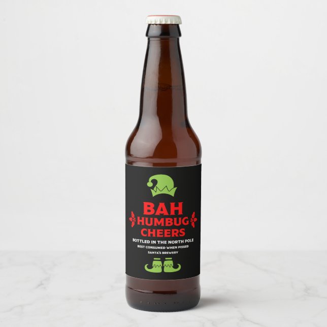 Funny Christmas Beer Labels Bierflaschenetikett (Vorderseite)