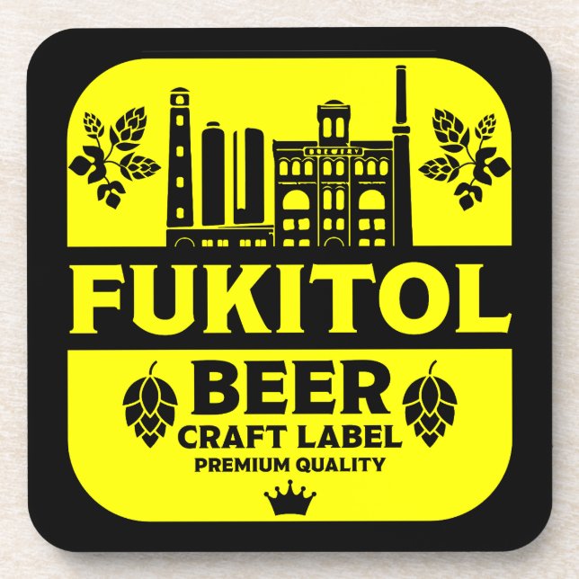 Funny Christmas Beer Labels Getränkeuntersetzer (Vorderseite)