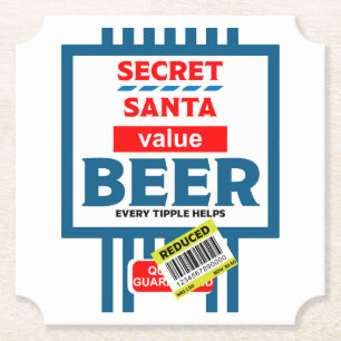 Funny Christmas Beer Labels Untersetzer