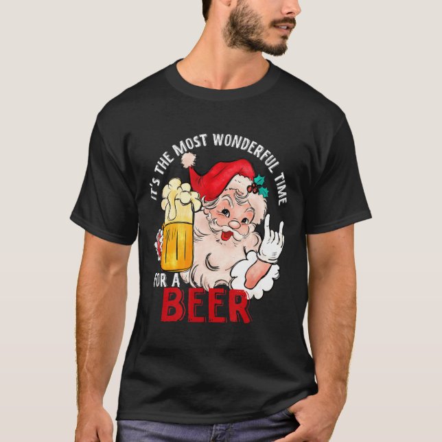 Funny Christmas Beer Meme Most Wonderful For Craft T-Shirt (Vorderseite)