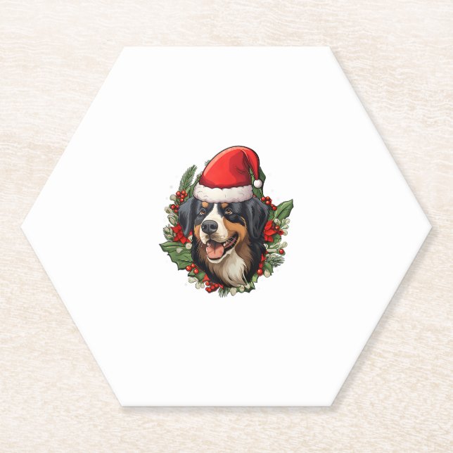 Funny Christmas Bernese Mountain Dog Untersetzer (Vorderseite)