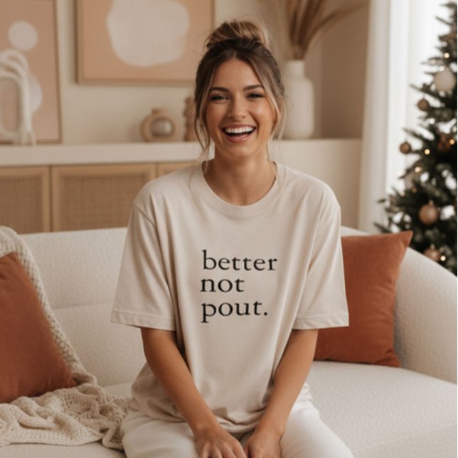 Funny Christmas Better Not Pout Simple Cute  Tri-Blend Shirt (Von Creator hochgeladen)