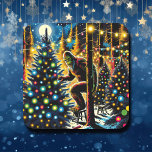 Funny Christmas Bigfoot Quadratischer Aufkleber<br><div class="desc">Bigfoot schmücken Weihnachtsbäume im Wald mit Ziergegenständen und Weihnachtsbeleuchtung. Mond scheint durch die Bäume. Fügen Sie Ihren Weihnachtsfeiern etwas sasquatch Spaß mit diesen Comic-Buchstickern hinzu.</div>