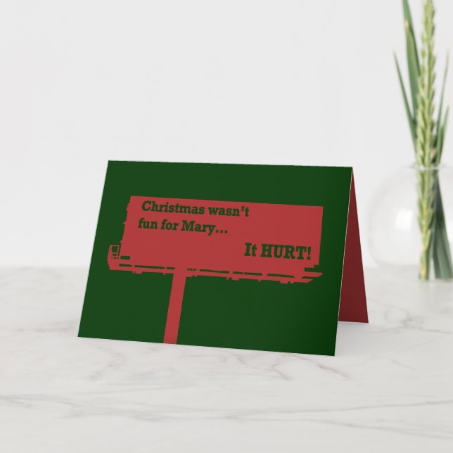 Funny Christmas Billboard Karte (Vorderseite)