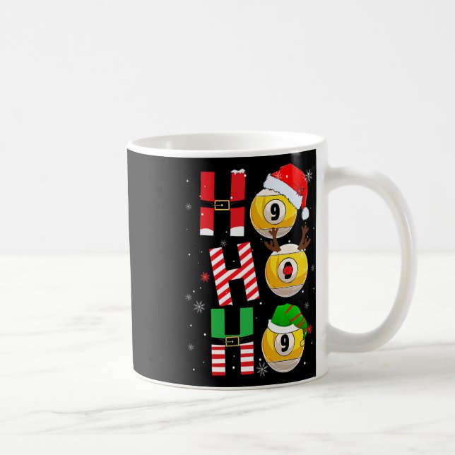 Funny Christmas Billiards Ho Ho Ho Xmas Matching P Kaffeetasse (Rechts)