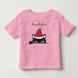 Funny Christmas Black Cat Kleinkind T-shirt