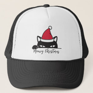 Funny Christmas Black Cat Truckerkappe