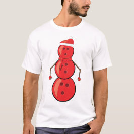 Funny Christmas Bowling Balls Snowman T-Shirt
