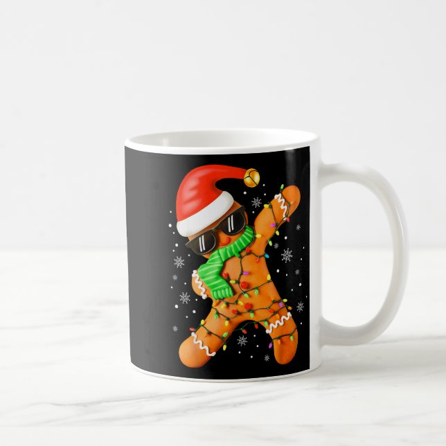 Funny Christmas Boys Kids Dabbing Gingerbread Xmas Kaffeetasse (Rechts)