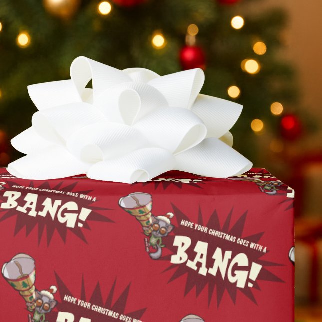 Funny Christmas Bush Baby Xmas Bonbon Bang Cartoon Geschenkpapier (Von Creator hochgeladen)