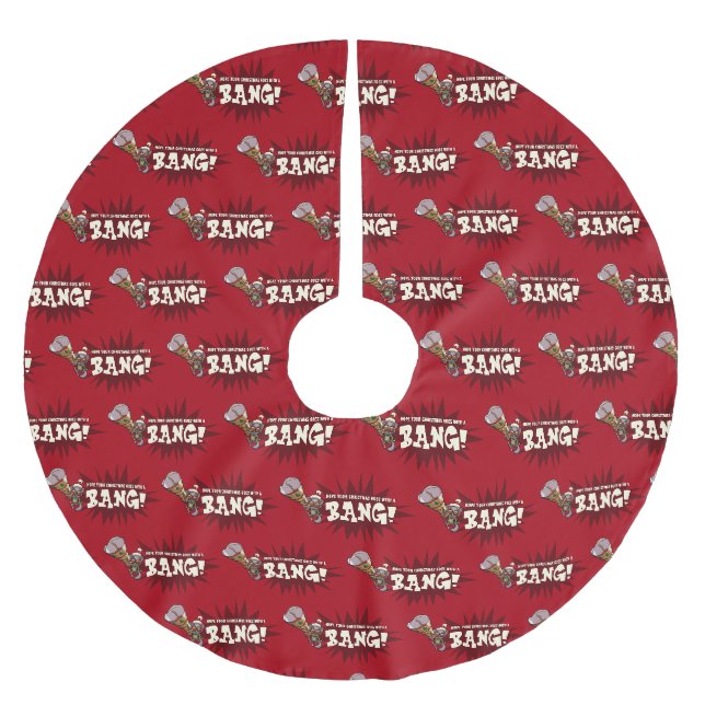Funny Christmas Bush Baby Xmas Bonbon Bang Cartoon Polyester Weihnachtsbaumdecke (Vorderseite)