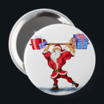 Funny Christmas Button Geschenk mit Bodybuilder Sa<br><div class="desc">Bodybuilder Santa Claus mit den sonnigen Weihnachtsknöpfen Geschenk - Fun Cartoon Gemälde Funny Collection - Wählen / Fügen Sie Ihren einzigartigen Text / Name / Farbe - Make Your Special Gift - Neu vergrössern und verschieben oder entfernen und fügen Sie Elemente / Text mit dem Anpassungstool! Malerei und Design von...</div>