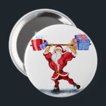 Funny Christmas Button Geschenk mit Bodybuilder Sa<br><div class="desc">Bodybuilder Santa Claus mit den sonnigen Weihnachtsknöpfen Geschenk - Fun Cartoon Gemälde Funny Collection - Wählen / Fügen Sie Ihren einzigartigen Text / Name / Farbe - Make Your Special Gift - Neu vergrössern und verschieben oder entfernen und fügen Sie Elemente / Text mit dem Anpassungstool! Malerei und Design von...</div>