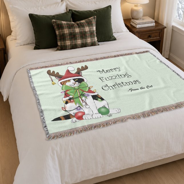 Funny Christmas Calico Cat Decke (Von Creator hochgeladen)