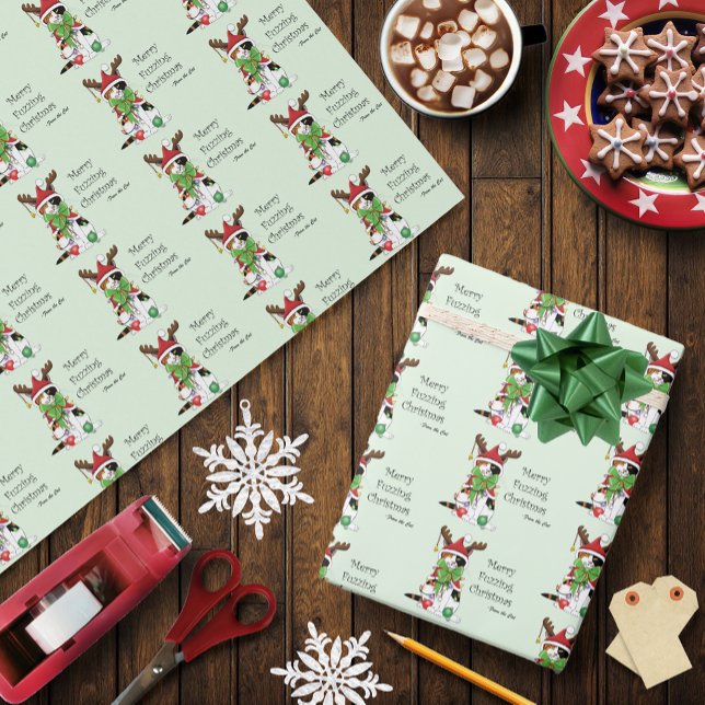 Funny Christmas Calico Cat Geschenkpapier (Von Creator hochgeladen)