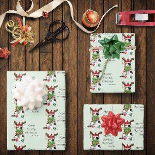 Funny Christmas Calico Cat Geschenkpapier Set