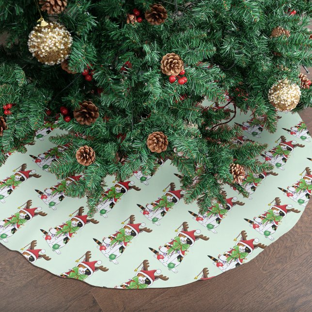 Funny Christmas Calico Cat Polyester Weihnachtsbaumdecke (Von Creator hochgeladen)
