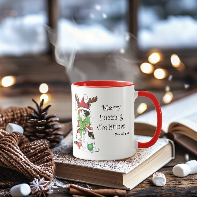 Funny Christmas Calico Cat Tasse (Von Creator hochgeladen)