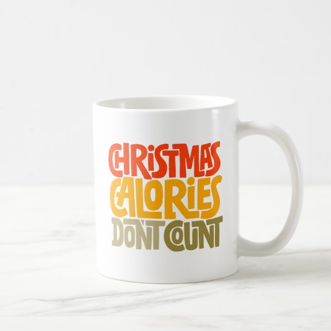 Funny Christmas Calories zählen Design nicht Kaffeetasse (Rechts)