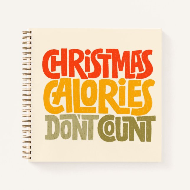 Funny Christmas Calories zählen Design nicht Notizbuch (Vorderseite)