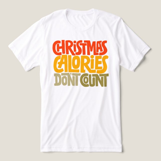 Funny Christmas Calories zählen Design nicht Tri-Blend Shirt (Design Vorderseite)