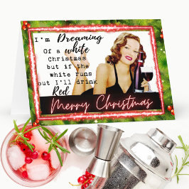 Funny Christmas Card Best Friend "White Christmas" Dankeskarte