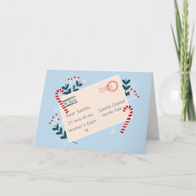 Funny Christmas Card für Brother witzigen Spaß Karte (Vorderseite)