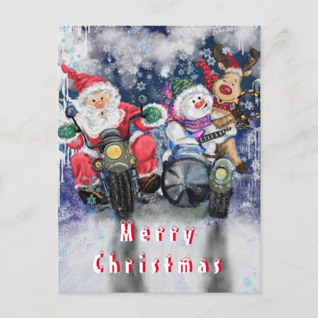Funny Christmas Card Geschenk Happy Christmas Frie Postkarte (Vorderseite)