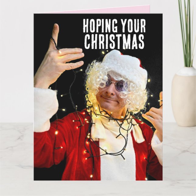 FUNNY CHRISTMAS CARD "LIT"! SANTA TYP BIG KARTE (Vorderseite)