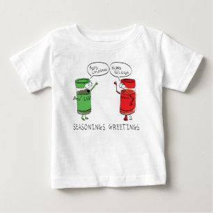 Funny Christmas Cartoon Cooking Gewürze Baby T-shirt