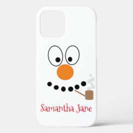 Funny Christmas Cartoon Snowman Face Case-Mate iPhone Hülle