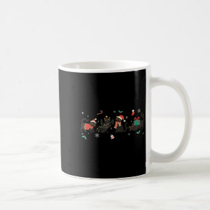Funny Christmas Cat Black Cat Xmas Light Pajama Me Kaffeetasse