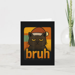 Funny Christmas Cat Bruh Meme Cool Karte