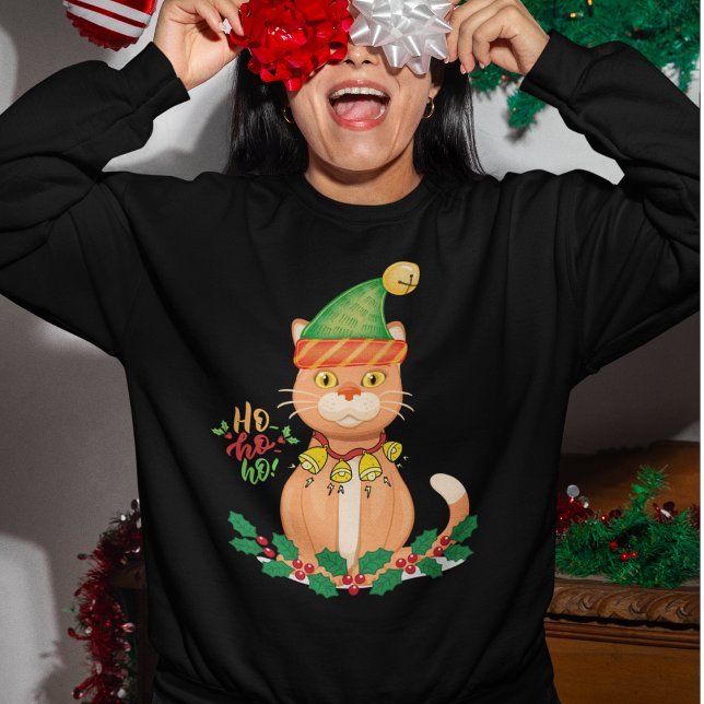 Funny Christmas Cat Sweatshirt (Christmas Cat Sweatshirt)