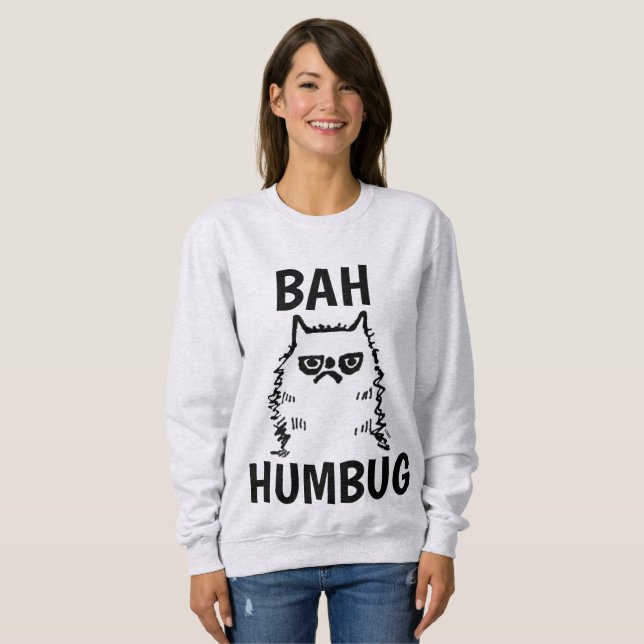 Funny Christmas CAT T - Shirt, Grumpy Sweatshirt (Vorne ganz)