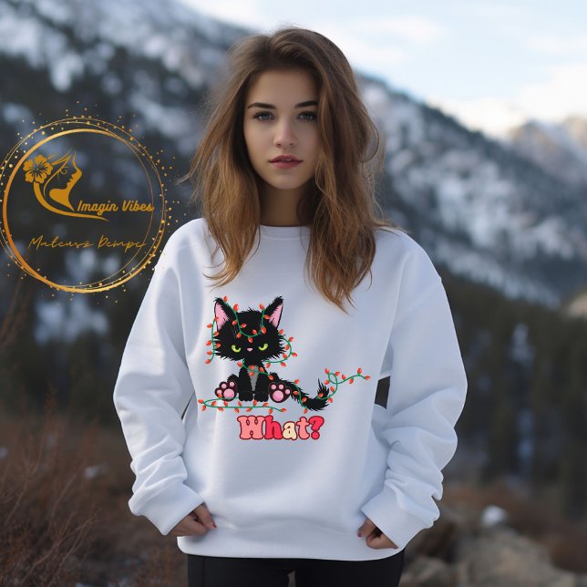 Funny Christmas Cat Was Sweatshirt (Von Creator hochgeladen)